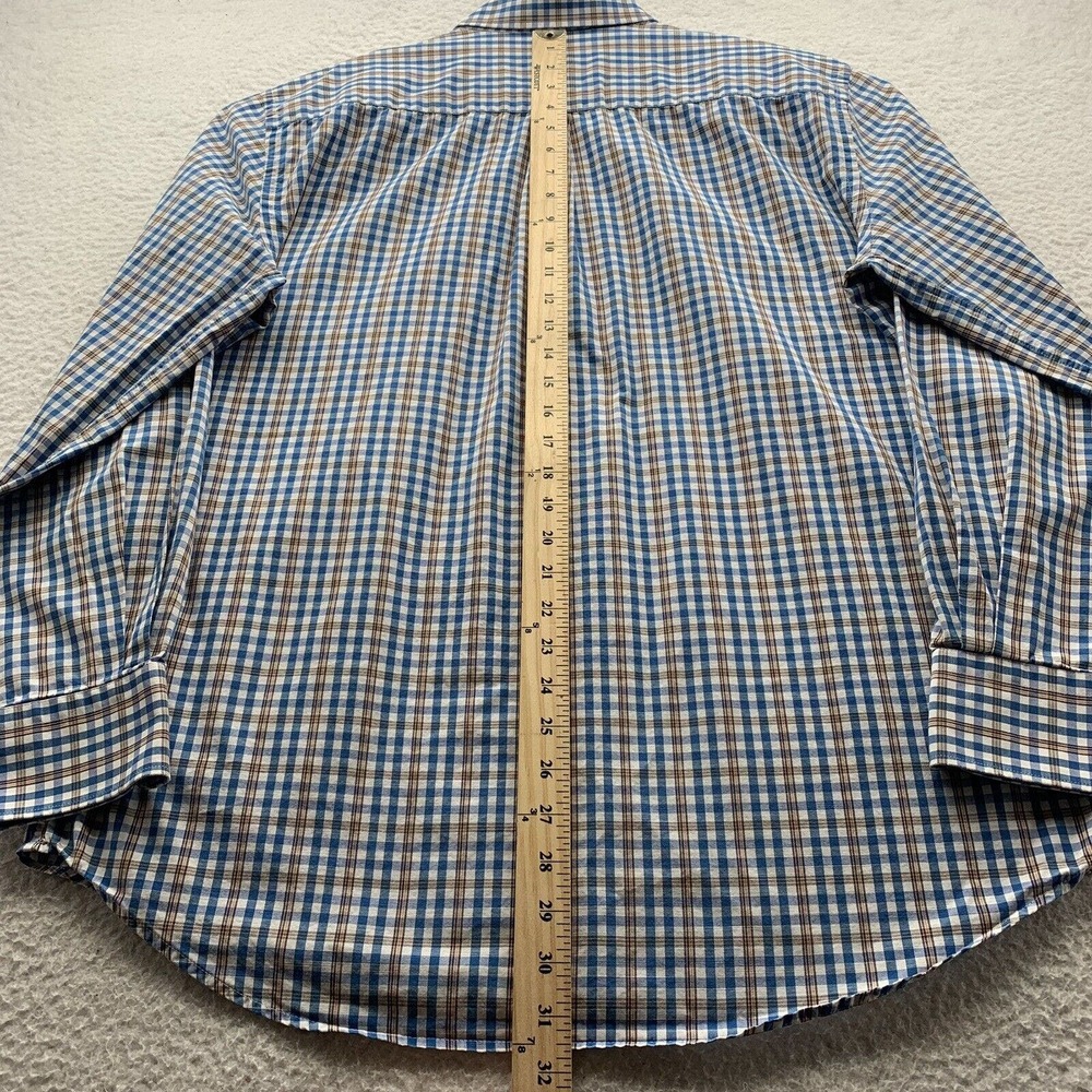 Peter Millar Button Up Shirt Mens Large L Check Plaid Golf Preppy School Comfort - Picture 6 of 13